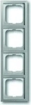 Busch Jaeger 2CKA001754A4320, Busch Jaeger pur edelstahl Rahmen 1724-866K 4fach