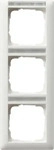Gira 110327, Gira Abdeckrahmen Standard 55, 3-fach, bruchsicher, Reinwei&szlig;
