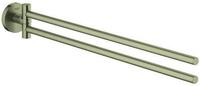 Grohe Essentials Handtuchhalter 2-armig, schwenkbar, 439mm, Nickel geb&uuml;rstet,