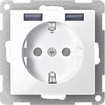 Merten MEG2366-0319, Merten Schutzkontakt-Steckdose mit USB-Ladeger&auml;t System M, 16A