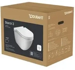 Duravit Starck 3 WC-Set wandh. Wand-WC, WC-Sitz, Wei&szlig; Hochglanz, Sp&uuml;lrand rimless,