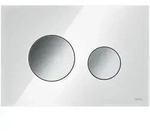 Tece loop WC-Bet&auml;tigungsplatte Zweimengen, Glas Wei&szlig; gl&auml;nzend, Tasten Chrom