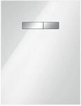Tece lux Bet&auml;tigungsglasplatte mit manueller Bet&auml;tigung, Glas Wei&szlig; gl&auml;nzend,