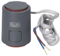 Roth Stellantrieb NC, 230V, 1W, IP 54, M30 x 1,5, 1m Kabel, Grau, 1135007412