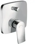 hansgrohe Metris Wannenmischer Unterputz Fertigset eckig Chrom mit