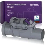 Kessel R&uuml;ckstauverschluss Staufix DN 70 Typ 2 73070