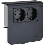 hager Ger&auml;tetr&auml;ger Steckdose 2-fach vorverdrahtet Steckklemmen zu SL 20x80mm
