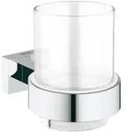 Grohe Essentials Glas Cube mit Halter, Chrom, 40755001 40755001