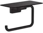 hansgrohe AddStoris Toilettenpapierhalter mit Ablage, Mattschwarz 41772670