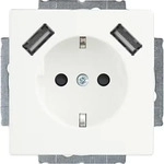 Busch Jaeger 2CKA002011A6277, Busch Jaeger Schuko USB Steckdose 20 EUCB2USB-884