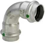 Viega Sanpress Inox XL LF Bogen 90 Grad mit SC-Contur 2316, d. 22mm, Stahl