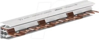 hager KDN363N, hager Phasenschiene 3 polig mit Gabelanschluss 10mm2 63A 9 Module