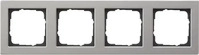 Gira 021433, Gira Abdeckrahmen E2 021433, 4-fach, Edelstahl 021433