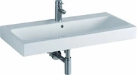 GEBERIT ICON Waschbecken Keramik 90 cm breit, Wei&szlig;, mit Hahnloch, mit &Uuml;berlauf,
