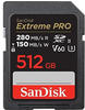 SanDisk SDSDXEP-512G-GN4IN, SanDisk Extreme Pro 512GB SDXC UHS-II V60 280MB/s