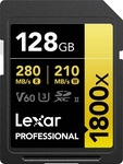 Lexar LSD1800128G-BNNNG, Lexar Professional SDXC 128 GB BL 1800, UHS-II V60 Gold