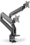 DIGITUS Universal Dual Monitorhalter mit Gasdruckfeder und Klemmbefestigung