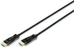DIGITUS AK-330125-100-S AOC Hybrid Glasfaser HDMI Kabel UHD 4K 10m schwarz