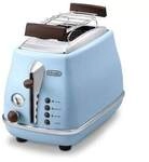 DeLonghi CTOV 2103.AZ Icona Vintage Toaster blau