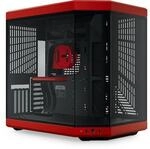HYTE Y70 Zweikammer ATX Midi Tower Gaming Geh&auml;use Rot mit Glasfenster