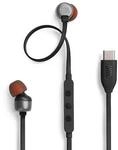 JBL Tune 310C, In-Ear Wired USB-C Headphone with High Resolution, Black