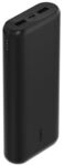 Belkin BoostCharge 3-Port Powerbank 20.000 mAh 20W inkl. 30cm USB-C-Kabel schwarz