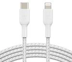 Belkin Lightning/USB-C Kabel ummantelt mfi zertifiziert 1m Wei&szlig;