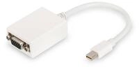 DIGITUS DB-340407-001-W DisplayPort Adapterkabel, mini DP - HD15 St/Bu, 0.15m