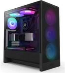 NZXT H5 Flow RGB 2024 Midi Tower ATX Geh&auml;use schwarz mit Sichtfenster