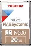 Toshiba N300 HDWG62AUZSVA 20TB 512MB 7.200rpm 3,5 Zoll SATA 6 Gbit/s Bulk