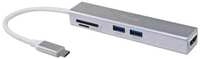 EQUIP 133480 3-in-1-USB-C-Multifunktions-Adapter, HDMI , USB 3.0, TF/Micro SD