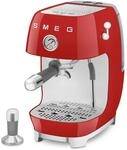 SMEG ECF03RDEU 50's Style Premium-Siebtr&auml;ger-Espressomaschine Rot