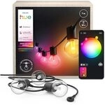 Philips Hue Festavia Globe Au&szlig;enlichterkette, White and Color Ambiance, 7 m L&auml;nge,
