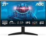 AOC Q27B36X 27 Zoll QHD IPS Gaming Monitor 144 Hz 16:9 DP/HDMI