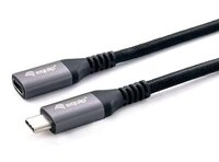 EQUIP 128370 USB 3.2 Gen 2 C auf C Verl&auml;ngerung Kabel 0.5m PD100W 4K/60Hz 10Gbps
