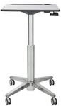 Ergotron LearnFit mobiler Steh-Sitz Tisch mit 40,6cm H&ouml;henverstellung 74-114cm