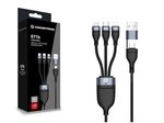 Conceptronic ETTA05B15 USB 3-in-1 PD3.0 60W Ladekabel 1.5m