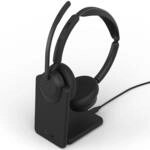 Jabra Evolve3 45 Stereo MS Schwarz Kabelloses Bluetooth-Headset, USB-C Dongle und