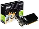 MSI GeForce GT 710 2GB DDR3 Grafikkarte DVI/VGA/HDMI Low Profile passiv