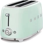 SMEG TSF02PGEU 50s Style 4 Scheiben Langschlitz Toaster Pastellgr&uuml;n