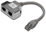 DIGITUS CAT5e 2x RJ45 auf 1x RJ45 Patchkabel Adapter
