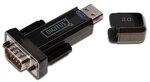 DIGITUS USB 2.0 Adapter USB-A zu Seriell St./St. schwarz