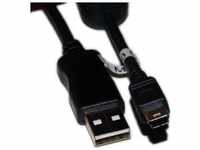 Digitus AK-300130-018-S, DIGITUS USB 2.0 Anschlusskabel, Typ A - mini B (5pin) St/St,