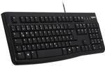 Logitech K120 Kabelgebundene Tastatur tschechisches Layout Schwarz