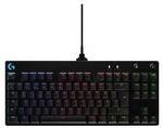 Logitech G Pro TKL - GX Blue Clicky Switches - Kabelgebundene Gaming-Keyboard