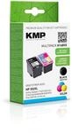 KMP Tintenpatronen Multipack Schwarz + Farbig ersetzt HP 302XL (F6U68AE F6U67AE)