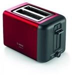 Bosch TAT3P424DE Kompakt Toaster, DesignLine, Edelstahl rot