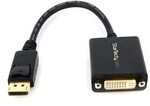 Startech Displayport Adapter 0,15m DP zu DVI HDTV passiv St./Bu. schwarz
