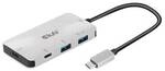 Club 3D USB Gen2 Typ-C PD Lade-Hub auf 2x Typ-C 10G Ports und 2x USB-Typ-A 10G