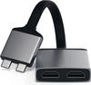 Satechi USB-C Dual HDMI Adapter Space Grey